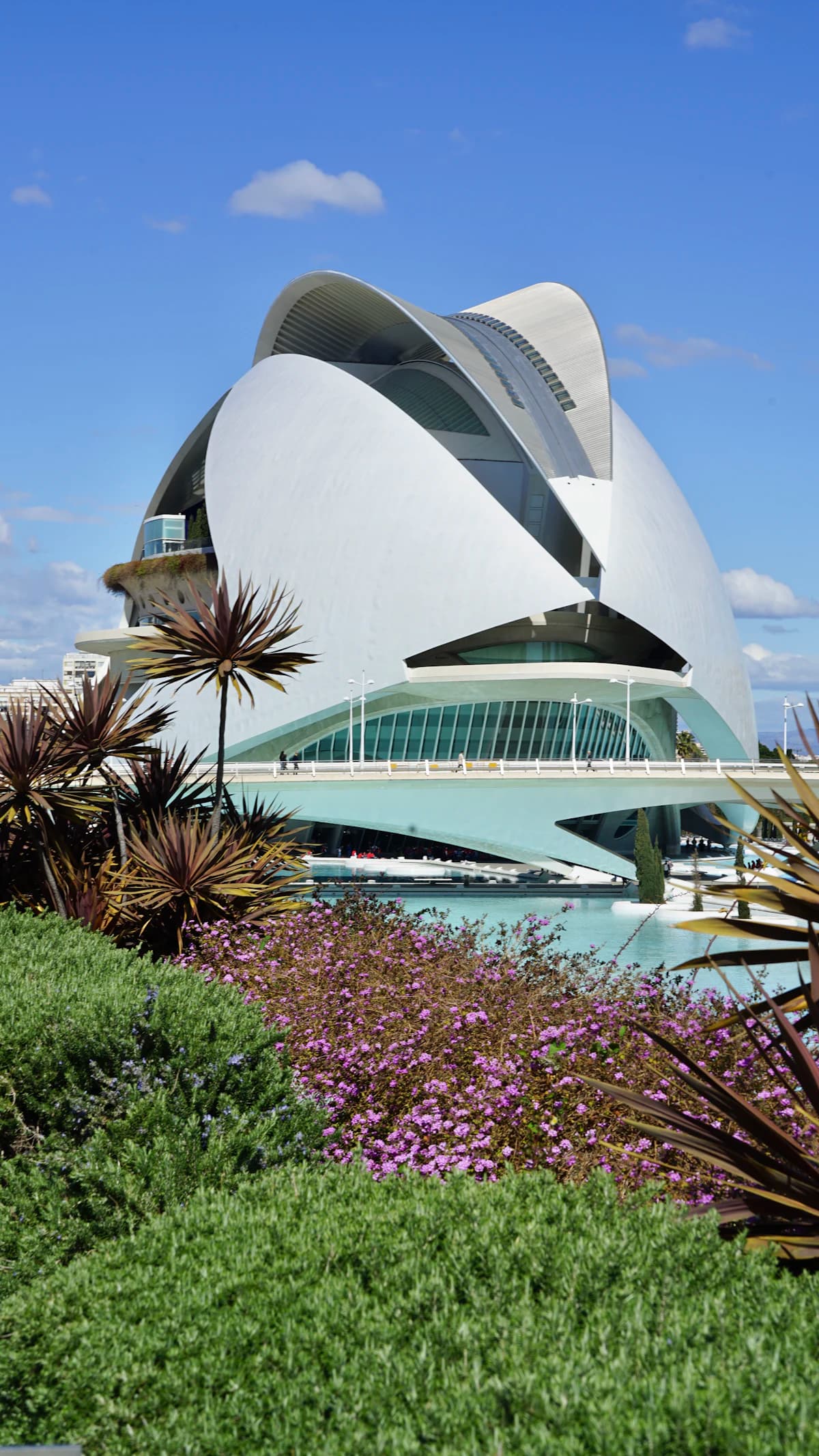 Valencia's City of Arts and Sciences under a bright blue sky